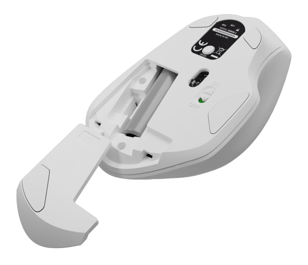 NATEC SISKIN 2 1600DPI BIAŁA BLUETOOTH 5.0 + 2.4GHZ NMY-1972 - 1470235 - zdjęcie 4